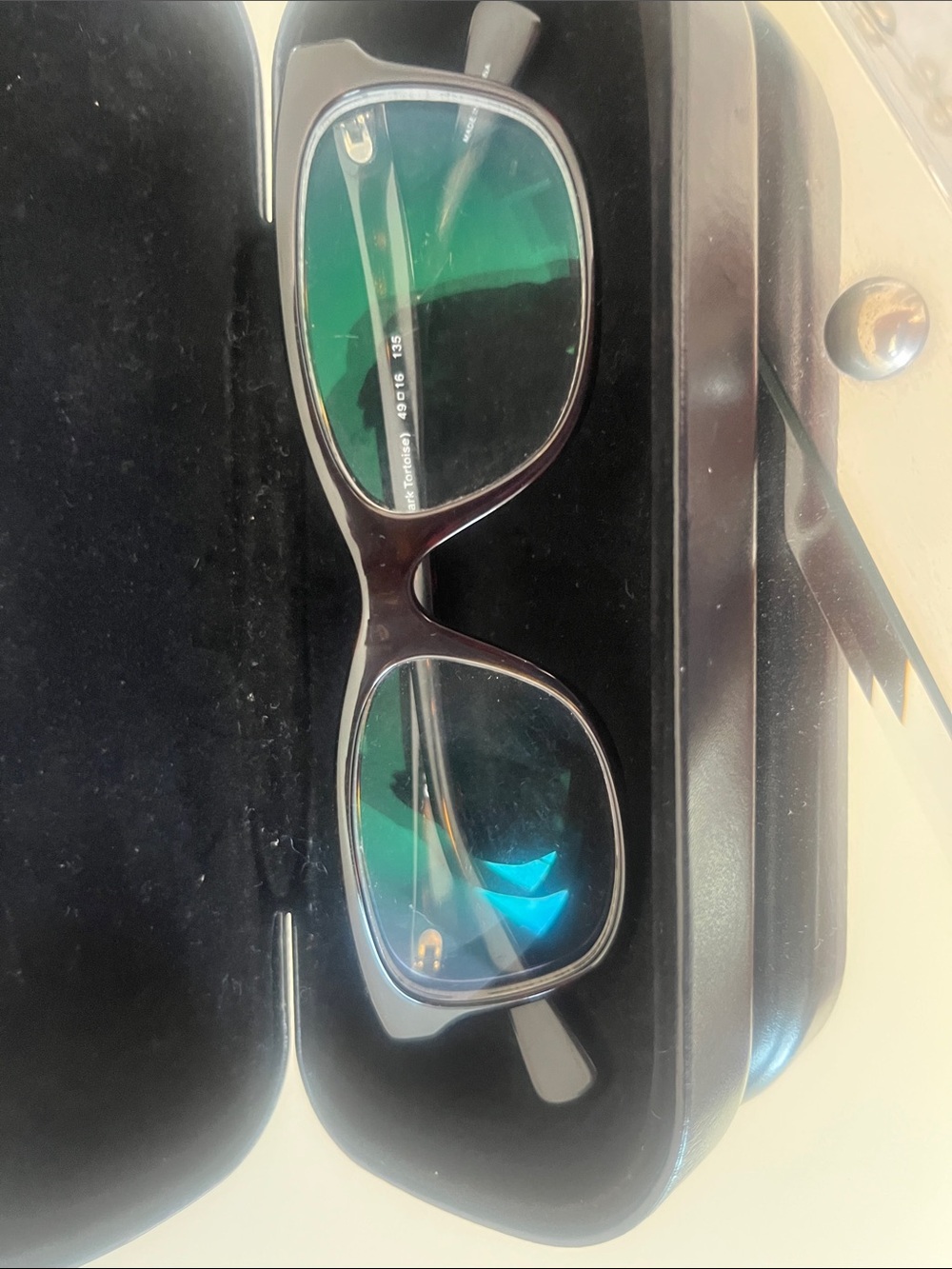 Coach Black Frame Sunglasses with Green Lenses